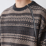 FAIR ISLE ZIP KNIT PULLOVER