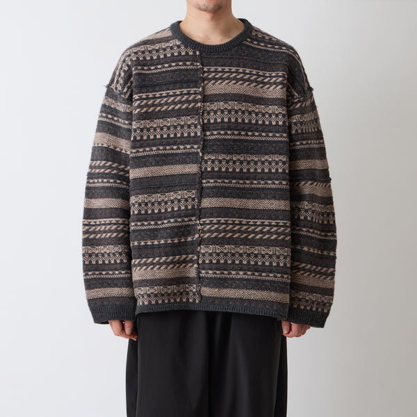 FAIR ISLE PATCHWORK KNIT PULLOVER