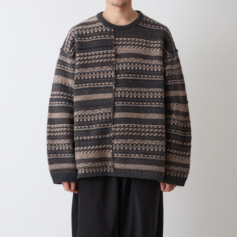 FAIR ISLE PATCHWORK KNIT PULLOVER