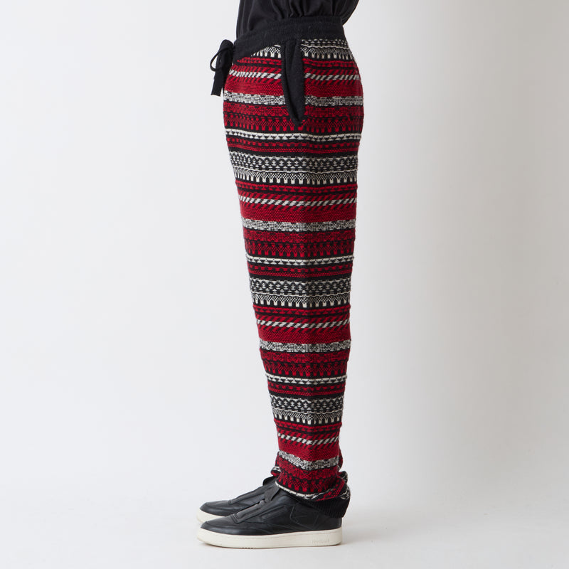 FAIR ISLE ZIP KNIT PANTS