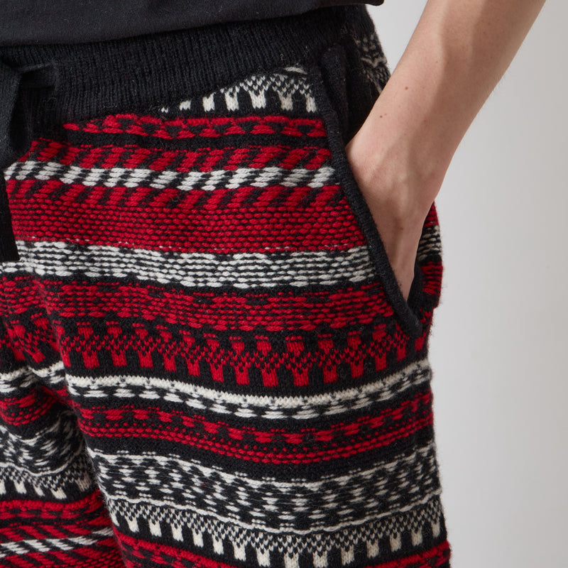 FAIR ISLE ZIP KNIT PANTS