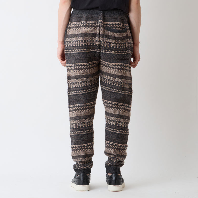 FAIR ISLE ZIP KNIT PANTS