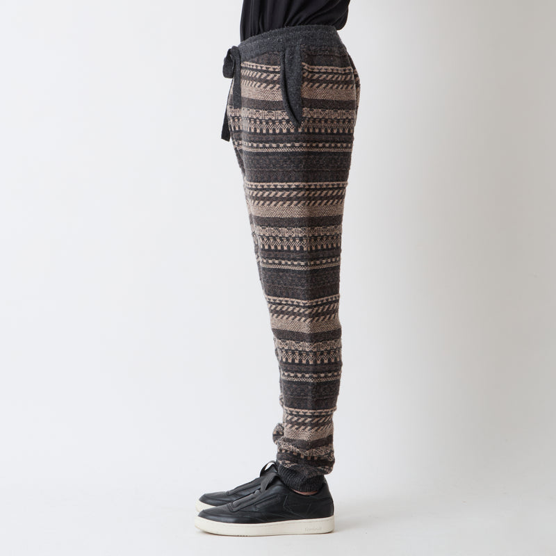 FAIR ISLE ZIP KNIT PANTS