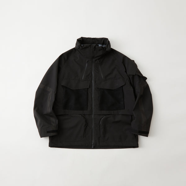 ジャケット・アウター WHITE MOUNTAINEERING/WINDSTOPPER GLEN C White Mountaineering / BLK WINDSTOPPER STAND COLLAR JACKET