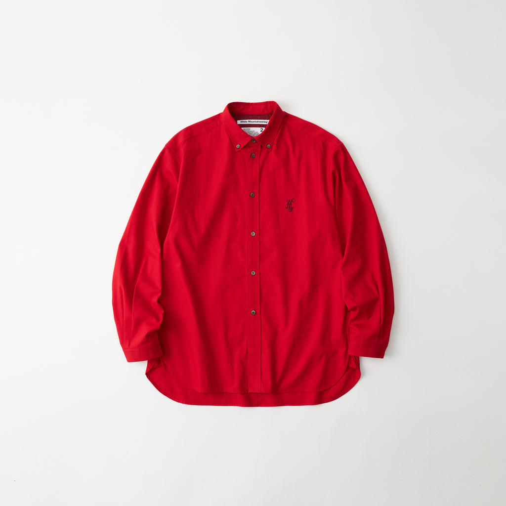 MID GUSSET SLEEVE BUTTON DOWN SHIRT - White mountaineering