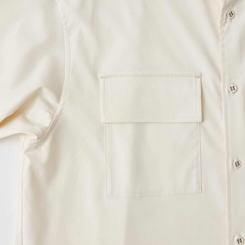 White Mountaineering バンドカラーシャツ　アイボリー BAND COLLAR SHIRT - White mountaineering®︎ – White