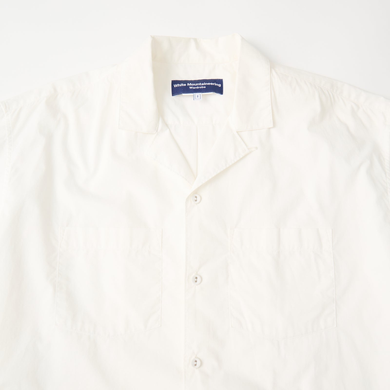BROAD OPEN COLLAR SHIRT - White Mountaineering®︎ – White