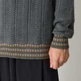HERRINGBONE KNIT PULLOVER