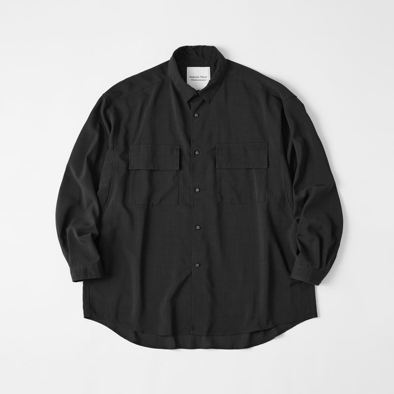 WIDE GUSSET SLEEVE REGULAR COLLAR SHIRT - White Mountaineering