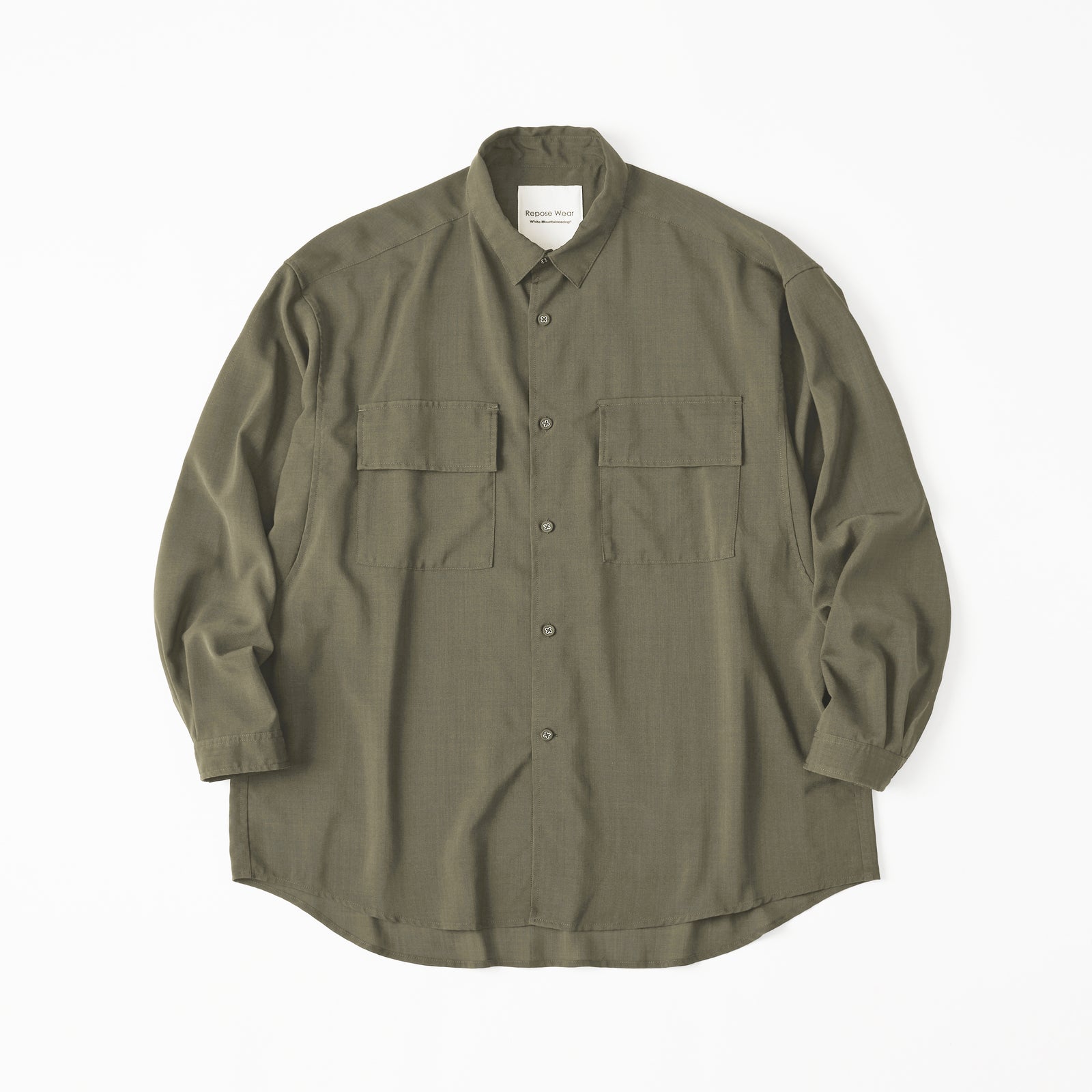 WIDE GUSSET SLEEVE REGULAR COLLAR SHIRT - White Mountaineering