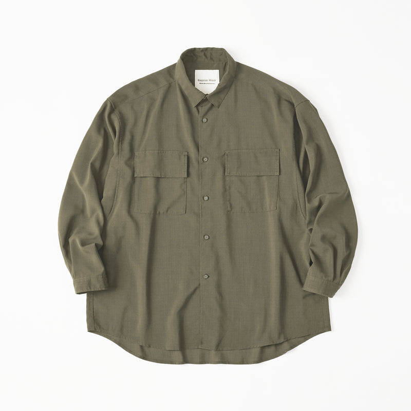 WIDE GUSSET SLEEVE REGULAR COLLAR SHIRT - White Mountaineering