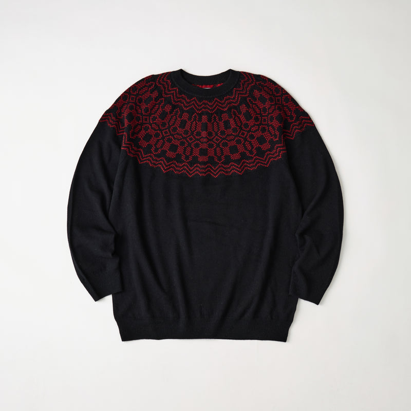 NORDIC PATTERN ROUND YORK KNIT PULLOVER